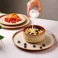 thumbnail image 5 of Ceramic Dinnerware Sets for 4,12-Piece Plates and Bowls,Handmade Reactive Glaze Dishes Set,Chip Resistant and Scratch Resistant | Oven Dishwasher & Microwave Safe,Service for 4-Kahki, 5 of 6