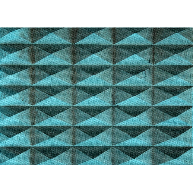Ahgly Company Tapis Rectangulaire Lavable en Machine Intérieur Transitionnel Turquoise Foncé Vert, 2 Pieds x 5 Pieds