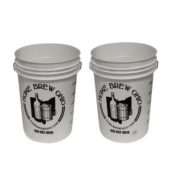 Home Brew Ohio Plastic Fermentation Bucket Combination (6.5 Gallon Fermenting Bucket and Bottling Bucket)