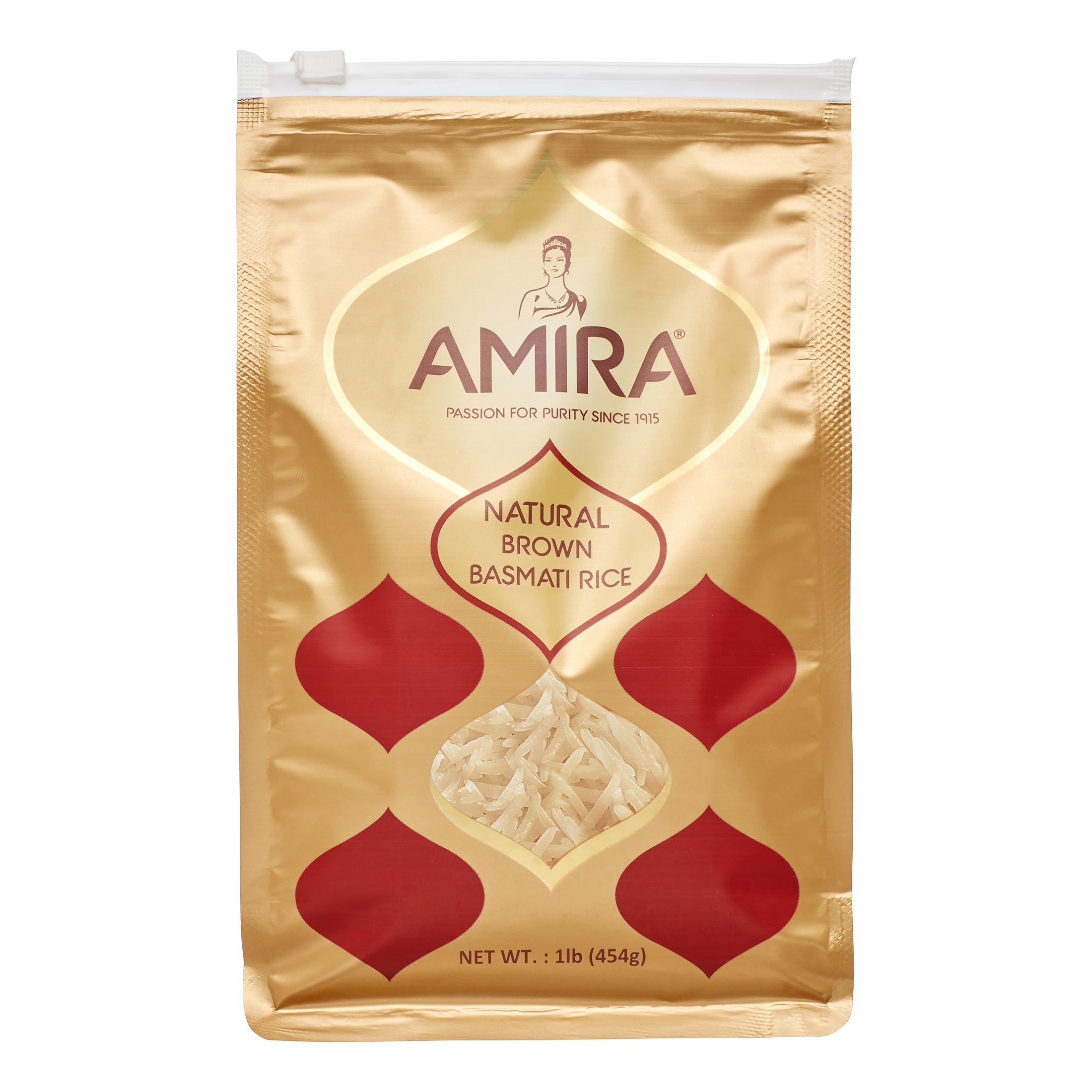 Amira Basmati Rice, Natural Brown 16 Oz