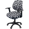 thumbnail image 1 of Office Chair Cover Stretchable Computer Desk Chair Seat Covers 2 Piece Waterproof Swivel Chair Protective Slipcover, 1 of 6