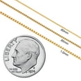 thumbnail image 4 of 14K Solid Yellow Gold Necklace | Box Link Chain | 14 Inch Length | 1.0mm Thick | With Gift Box, 4 of 6