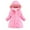 Pink, variant on Girls Winter Clothes Girls Jacket Toddler Boys Girls Winter Coat Hooded Jacket Wear Thicken Windproof Zipper Warm Outwear