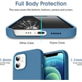 thumbnail image 4 of Liquid Silicone Case for iPhone 12 Mini (5.4''), [Scratch-Resistant, Anti-Fingerprint, Shockproof] Protective Slim Phone Case, 4-Layer Cover with Microfiber Lining, Silky-Soft Touch, Blue, 4 of 14
