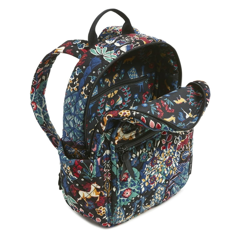Vera Bradley Women's Cotton Small Backpack, Enchantment, Mini