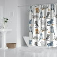 thumbnail image 2 of Hand-Drawn Cat Shower Curtain - Adorable Cat-Themed Print, Waterproof & Quick-Dry, 72x84 Inch, Machine Washable, 2 of 4