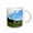 White, variant on 3drose, a Miniature Looking Chapel in Pine Valley Utah with Blue Sky, 11oz Two-tone Red Mug