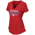 thumbnail image 2 of Women's Majestic Red Philadelphia Phillies Plus Size Switch Hitter T-Shirt, 2 of 3