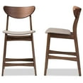thumbnail image 3 of Allora 24" Contemporary Wood Counter Stool in Light Gray/Walnut (Set of 2), 3 of 4