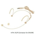 thumbnail image 2 of Beige Double Earhook Headset Mic Headworn Microphone 3.5Mm 3 Pin 4 Pin Xlr Plug, 2 of 8