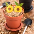 thumbnail image 2 of 6 oz Terracotta Plastic Mini Flower Pot Cup - with Lid - 3" x 3" x 3" - 100 count box, 2 of 2