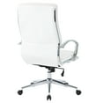 thumbnail image 2 of Office Star Products High Back Manager's Faux Leather Chair in White with Chrome Base, 2 of 5
