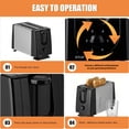 thumbnail image 4 of Asoricing 2 Slice Toaster, 6 Toast Settings with Cancel Function, Removable Crumb Tray for Easy Cleaning, Wide Slot Toaster for Breads, Bagels, English Muffins & Waffles, 4 of 7