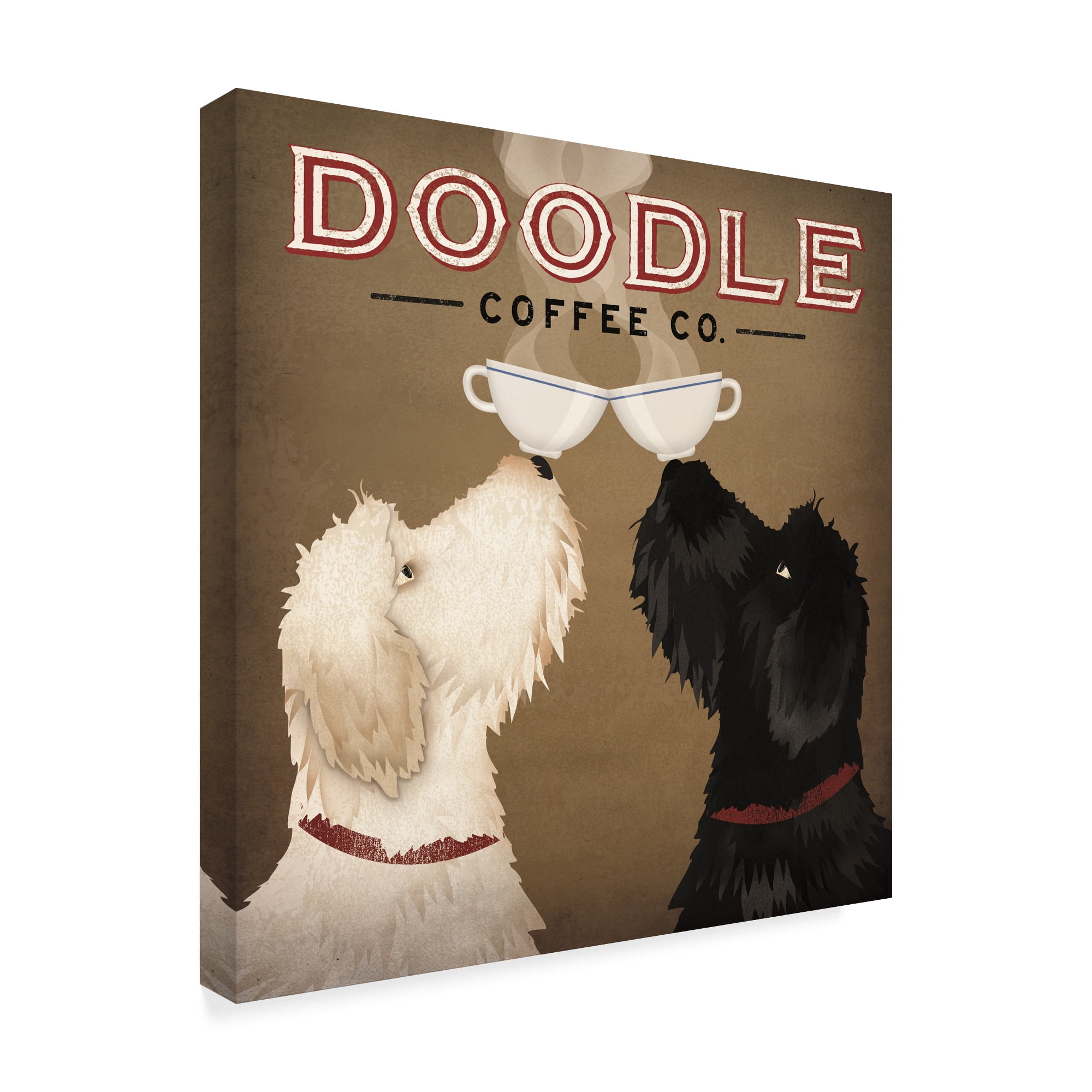 Trademark Fine Art 'Doodle Coffee Double IV' Canvas Art by Ryan Fowler