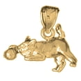 thumbnail image 1 of 10K Yellow Gold Cat Pendant - 16 mm, 1 of 2