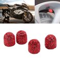 thumbnail image 4 of Bling Valve Stem , Simple Installation Prevent Valve Leakage Wheel Tire Valve Cover Rhinestone  For Motorcycle For Car Silver,Black,Pink,Red, 4 of 8