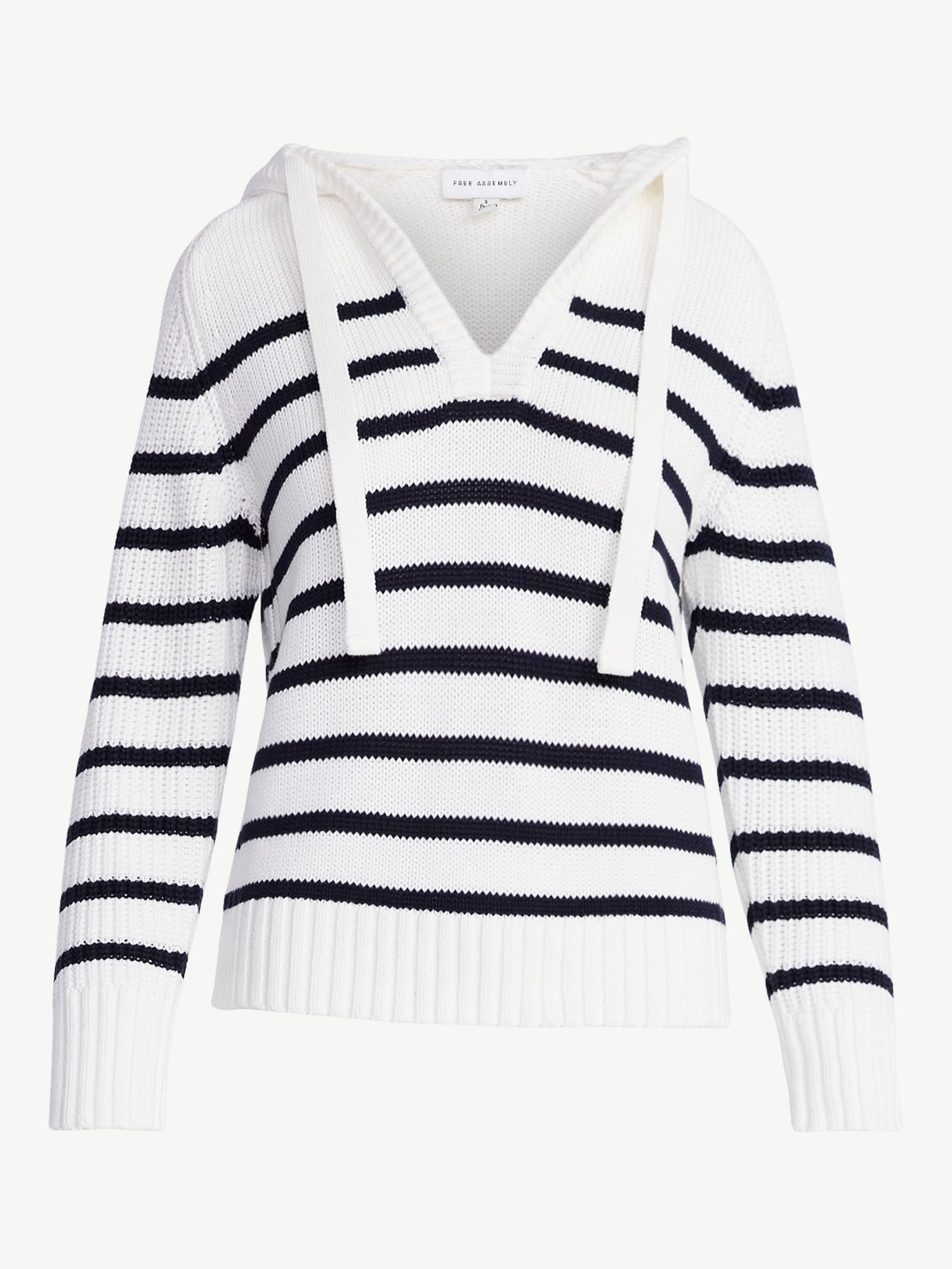 Free Assembly Women's Cotton Hoodie Sweater with Long Sleeves, Sizes XS-XXL