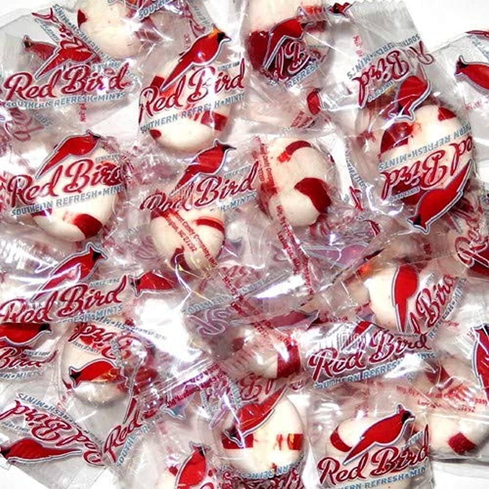 Red Bird Peppermint Puffs WRAPPED Candy Mints 2 Pounds