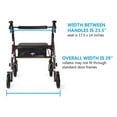 Guardian Bariatric Rolling Walker with wheels, steel