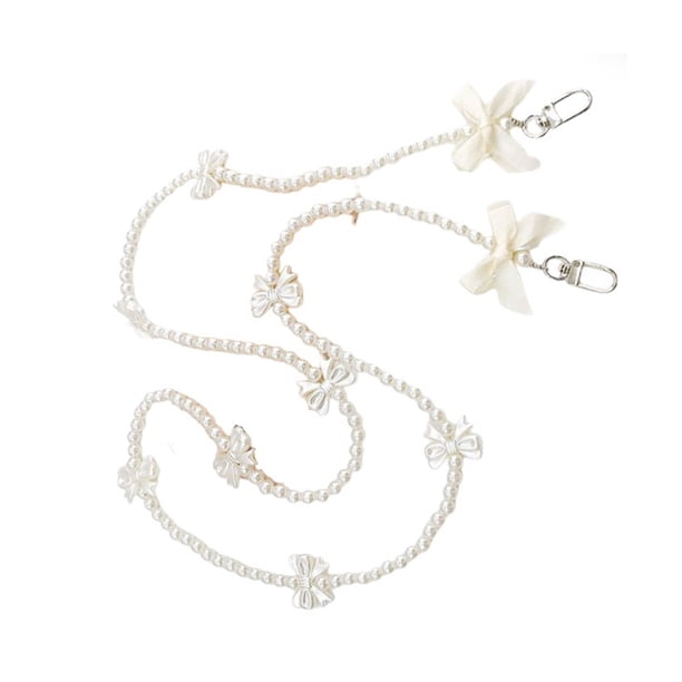 Sidaley Cordón cruzado para teléfono móvil, adorable perla con forma de insecto, reemplazo decorativo, correa para teléfono móvil, Teléfono y Comunicación
