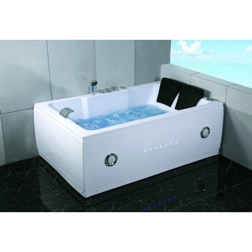 72 Bathtub Jetted Whirlpool 2 Person White 14 Massage Jets Built