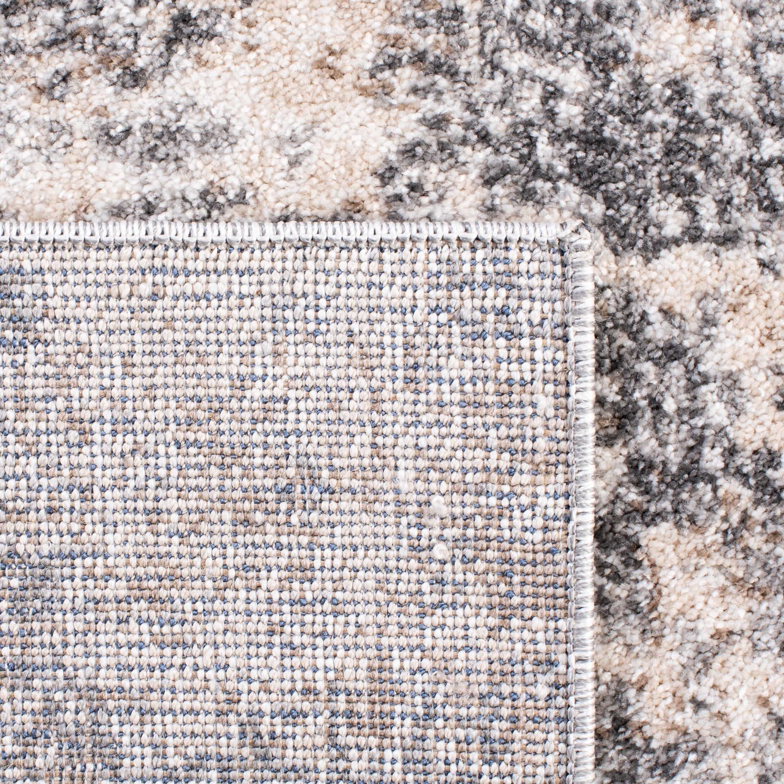 SAFAVIEH Aston Calanthia Abstract Runner Rug, Light Gray/Gray, 2' x 15'
