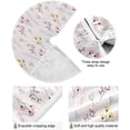 thumbnail image 2 of FMSHPON Flower Pattern Xmas Christmas Tree Skirt Stand Mat for Holiday Party Decoration Indoor Outdoor 48 inches, 2 of 6