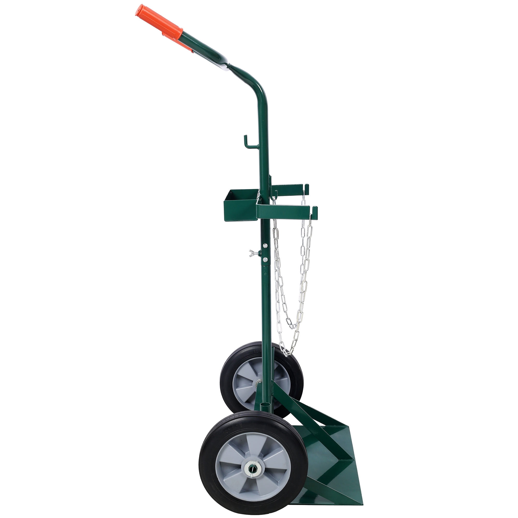 Heavy Duty Cylinder Cart With 440 Lbs Capacity, Compact Dual Oxygen Tank Hand Truck, 10 Inch Solid Rubber Wheels, Durable Metal Design For Secure Gas Cylinder Storage And Mobility