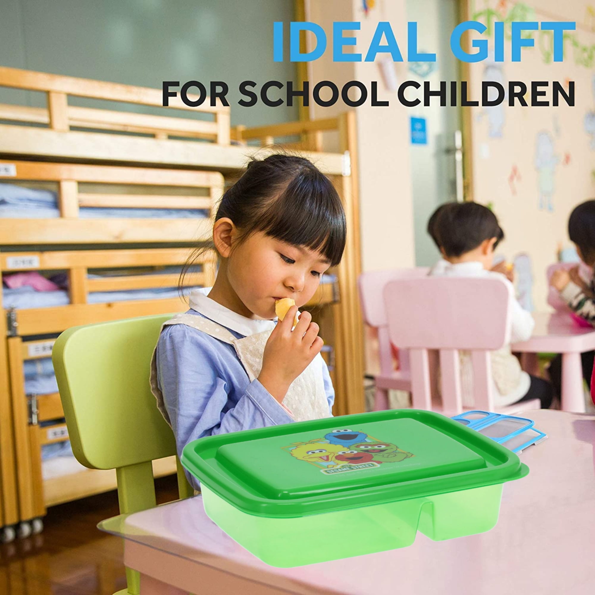 Munchkin® Lunch™ Bento Box for Kids, Includes Utensils, Green :  Home & Kitchen