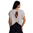 thumbnail image 3 of RBX Active Women's Cotton Blend Keyhole Back Fashion Workout Yoga Top, 3 of 6