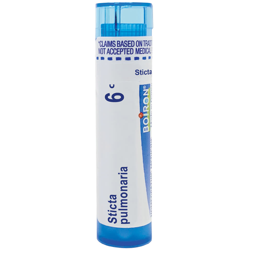 Boiron Sticta Pulmonaria 6C, Homeopathic Medicine for Nasal Congestion With Sinus Pain From Cold Or Allergy, 80 Pellets