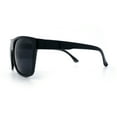 thumbnail image 5 of Mens Classic Oversized Flat Top Horn Rim Plastic Biker Sunglasses Shiny Black, 5 of 6