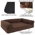 thumbnail image 4 of Dog Bed Orthopedic Pet Sofa Bed with Memory Foam and Foam Stuffed Bolsters 30x20.5x7.5 Bro, 4 of 6