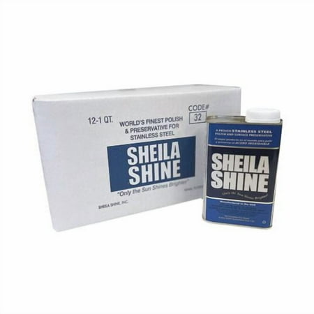 Sheila Shine Stainless Steel Polish & Cleaner | Protects Appliances from Fingerprints and Grease Marks | Residue & Streak Free | Only the Sun Shines Brighter | 1 QT Can