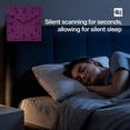 thumbnail image 4 of Dark Purple Wooden Wall Clock Silent Non Ticking, Farmhouse Burlap Solid Brown Modern Linen Texture Square Wall Clocks Battery Operated, Decor Clock for Home Office, Living Room, Kitchen, 12 Inch, 4 of 9