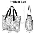 thumbnail image 3 of Tote Bag for Women - Black Halloween Spider Webs Shoulder Bag - Large Utility Work Duffle Bag with Zipper Handbag for Travel, Work, Sprots, 3 of 5
