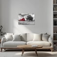 thumbnail image 3 of ZHONGYUTONG Red Barn Canvas Wall Art Farmhouse Black and White Pictures Country Rustic Farm Painting for Bathroom Bedroom Decor Framed (24.00" x 36.00"), 3 of 5