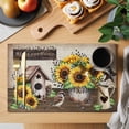 thumbnail image 2 of Farmhouse Sunflowers Placemats Set of 8, Western Star Country Bird Pine Cone Placemats for Dining Table, Place Mats for Kitchen Tabletop, Waterproof Wipeable Dining Table Mats Set, 2 of 9