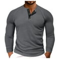 thumbnail image 1 of LUOGENLI T-shirts pour Homme pour Hommes T-Shirt à Manches Longues à Col Rond T-Shirt Décontracté de Vacances Chandails Hauts 4TG T-shirts pour Hommes T-shirts Graphiques T-shirts de la Saint-Patrick Gris Foncé TTTG, 1 of 5