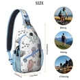 thumbnail image 4 of Fish and Life Creatures Design Lightweight Hiking Sling Backpack Durable Multipurpose Crossbody Bag Perfect for Travel Beach and Daily Activities, 4 of 5