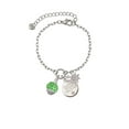 thumbnail image 2 of Delight Jewelry Silvertone Lime Green Giraffe Print Spinner Silvertone Discover Dream Explore Zoey Charm Bracelet, 6.5+2" Extender, 2 of 4