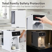 HORIGEN White Automatic Baby Formula Dispenser with App Control, Instant Heating, BPA-Free for Night Feeding