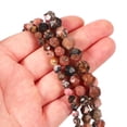 thumbnail image 5 of Uxcell Faceted Polygon Stone, 6 mm Natural Faceted Diamond Round Stone for Craft, Bracelet, Necklace Making Design, Black Pink, 5 of 5