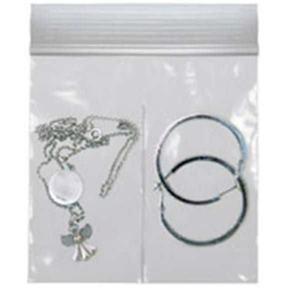 International Plastics CZO20404 4 x 4 in. 2 Mil with 3 in. Reclosable Compartment Bags - Case of 1000