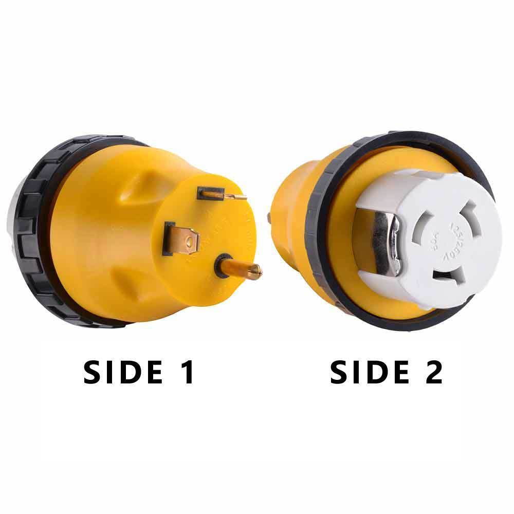 RV Power Cord Adapter Plug 30 amp Male to 50 amp Twist Lock Female 50 Amp Rv Plug To 30 Amp Twist Lock