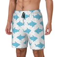 thumbnail image 2 of Haiem Party Shark Cute Mens Swim Trunks with Compression Liner 2 in 1 Swimming Shorts Stretch Swimwear Quick Dry,Board Shorts-Large, 2 of 9