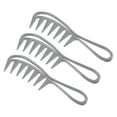 thumbnail image 1 of Unique Bargains 3 Pcs Anti Static Hair Comb Wide Tooth for Thick Curly Hair Hair Care Detangling Comb Gray, 1 of 7