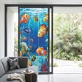 thumbnail image 4 of Ocean Coral Fish Window Privacy Film, Colorful Underwater World Seagrass Static Cling UV Sun Blocking Tint Film Heat Control Windows Films for Bedroom Bathroom, Window Stickers 35.4"x78.7", 4 of 8