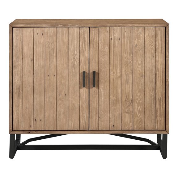 HomeStock Mediterranean Mingle 2 Door Cabinet Natural, Modern Storage Cabinet, Wooden Storage Cabinet, Metal Storage Cabinet, Glass Storage Cabinet, Contemporary Storage Cabinet, Rustic Cabinet
