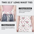 thumbnail image 6 of Pioneer Flower Floral Print Pattern Apron for Women and Men, Cotton Linen Waterproof with Pockets, Adjustable, 33x27 Inch for Kitchen, Gardening, BBQ, Salon, 6 of 6